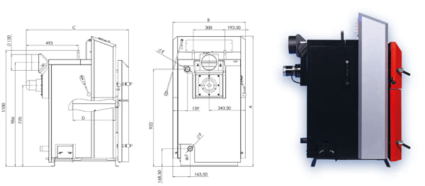 dimensions chaudière attack dpx