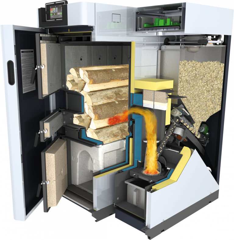 Chaudière Froling mixte bûches pellets