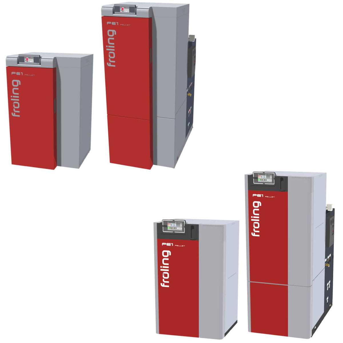 Pièces Fröling pour PE1 15/20 kW (départ en haut) et versions Unit (départ en haut)