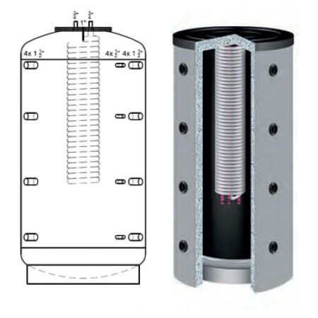 Ballon tampon combiné hygiénique 1500 litres