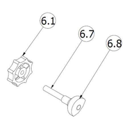 Poignée de porte cendrier CP 12‐23‐40‐60‐80/100 SB‐150
