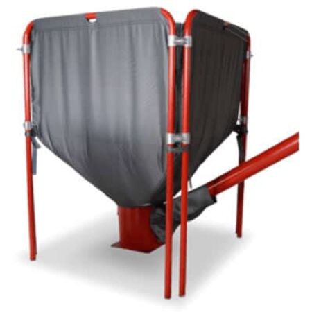 Petit silo textile, remplissage manuel, extraction par aspiration ou par vis sans fin