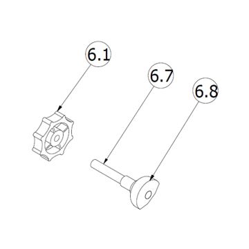 Poignée de porte cendrier CP 12‐23‐40‐60‐80/100 SB‐150