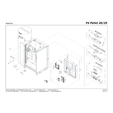 Vue éclatée P4 20-25 kW - Régulation (s09)