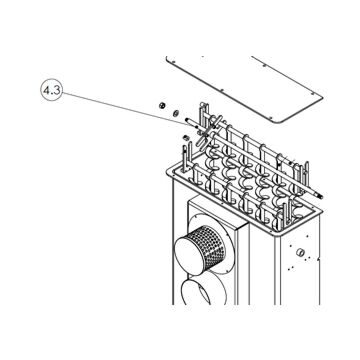 Axe mécanisme turbulateur