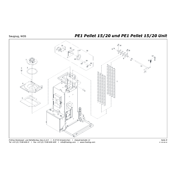 Vue éclatée PE1 15-20 kW — Extracteur de fumées, WOS (s02)