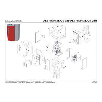 Vue éclatée PE1 15-20 kW — Isolation jusqu 11/2019