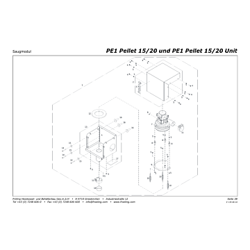 Vue éclatée PE1 15-20 kW — Module aspiration