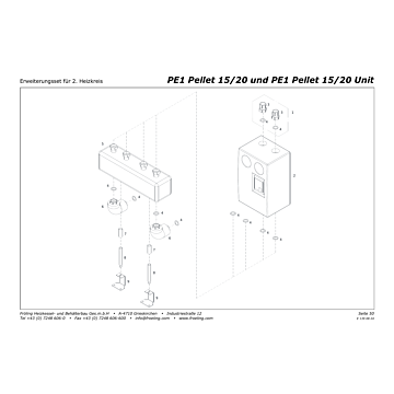 Vue éclatée PE1 15-20 kW — Extension 2e circuit