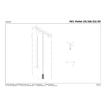 Vue éclatée pièces détachées PE1 25-35 kW — Accessoires — Fröling