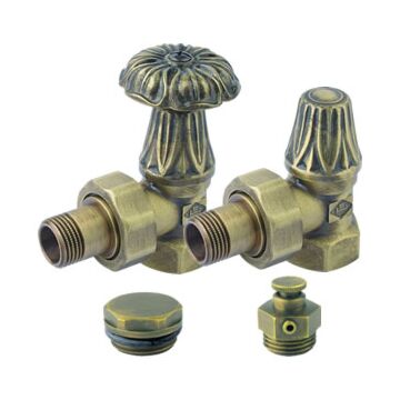 Robinetterie manuelle bronze pour radiateur fonte