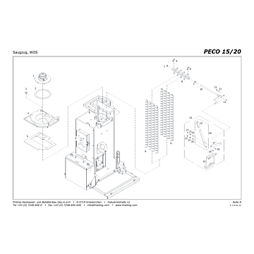 Vue éclatée PECO 15-20 kW - Extracteur de fumées, WOS (s02)