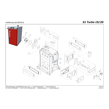 Vue éclatée S1 Turbo 15-20 kW - Distribution d'air (à partir de 08/2013) (s02b)