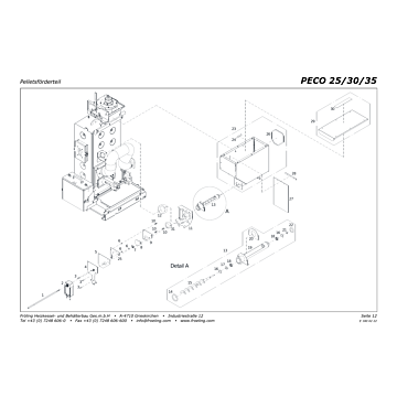 Vue éclatée PECO 25-30-35 kW - Module transport pellets (s04)