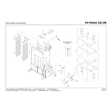 Vue éclatée P4 32-38 kW - WOS System et allumage (S04)