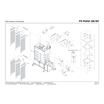 Vue éclatée P4 48-60 kW - Système WOS et allumage (s04)