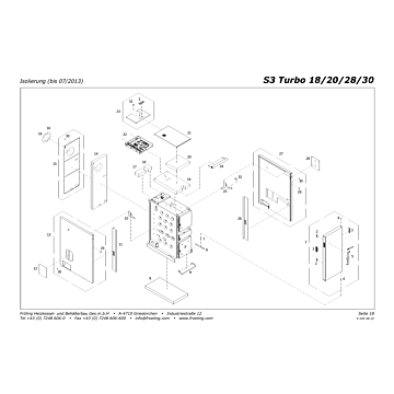 Vue éclatée S3 Turbo 18-28 kW - Isolation (jusqu'à 07/2013) (s05a)