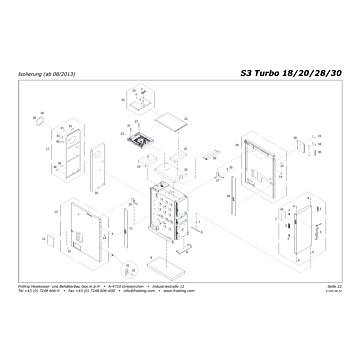 Vue éclatée S3 Turbo 18-28 kW - Isolation (à partir de 08/2013) (s05b)