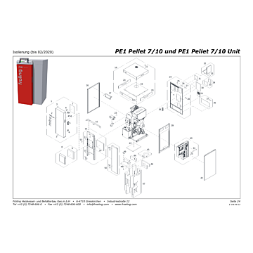 Vue éclatée PE1 7/10 kW - Isolation (bis 02/2020) (S06A)