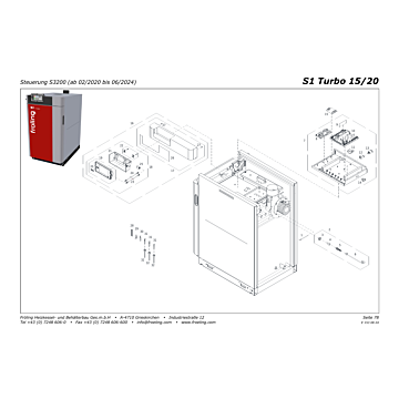Vue éclatée S1 Turbo 15/20 kW (à partir de 2016) - Régulation S3200 (02/2020 à 06/2024) (s06c)