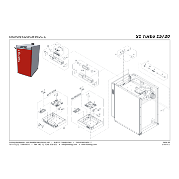Vue éclatée S1 Turbo 15-20 kW - Régulation S3200 (à partir de 08/2013) (s06c)
