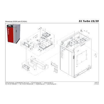 Vue éclatée S1 Turbo 15/20 kW (à partir de 2016) - Régulation S3200 (à partir de 07/2024) (s06d)