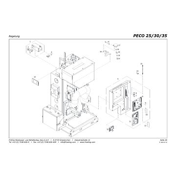 Vue éclatée PECO 25-30-35 kW - Régulation (s07)