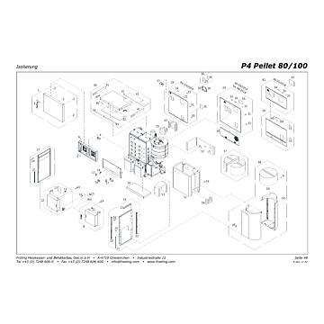 Vue éclatée P4 80-100 kW - Isolation (S08)
