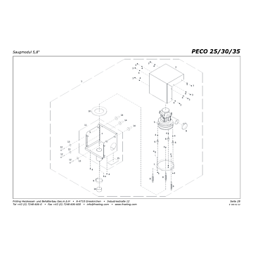 Vue éclatée PECO 25-30-35 kW - Module aspiration (s08)