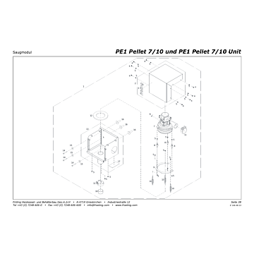 Vue éclatée PE1 7/10 kW - Module aspiration (S08)
