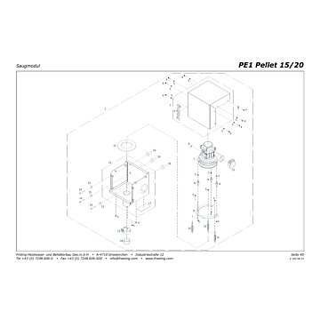 Vue ?clat?e PE1 15-20 kW (d?part en bas) - Module aspiration (s08)