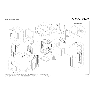 Vue éclatée P4 20-25 kW - Isolation (jusqu'à 12/2009) (s8a)