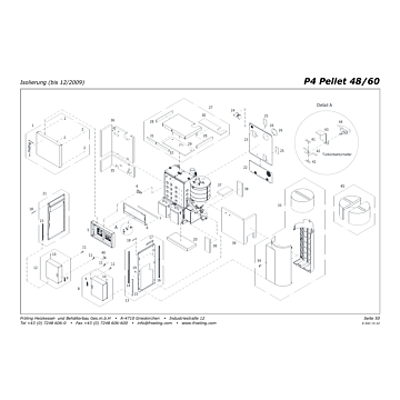 Vue éclatée P4 48-60 kW - Isolation (jusqu'à 12/2009) (s8a)