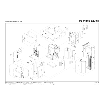 Vue éclatée P4 20-25 kW - Isolation (à partir de 01/2010) (s8b)