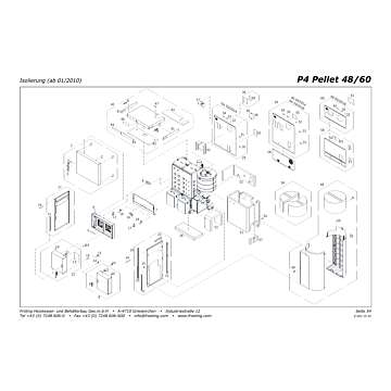 Vue éclatée P4 48-60 kW - Isolation (à partir de 01/2010) (s8b)