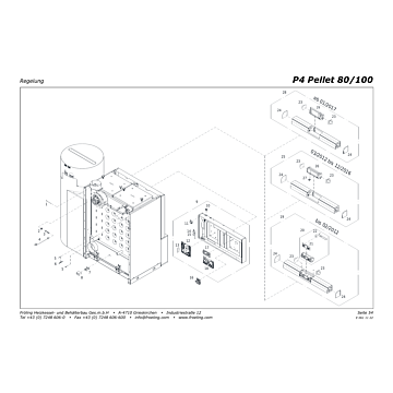 Vue éclatée P4 80-100 kW - Régulation (S09)