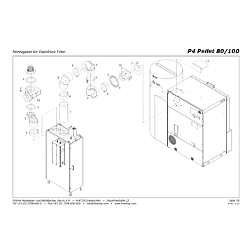 Vue éclatée P4 80-100 kW - Kit de montage filtre OekoRona (S10)