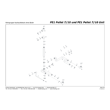 Vue éclatée PE1 7-10 kW (à partir de 2013) - Groupe de tubes bloc hydraulique sans ballon (s11)