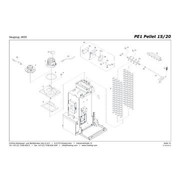 Vue ?clat?e PE1 15-20 kW (d?part en bas) - Extracteur de fum?es, WOS (s02)