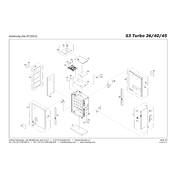 Vue éclatée S3 Turbo 36-40-45 kW - Isolation (bis 07/2013) (s05a)
