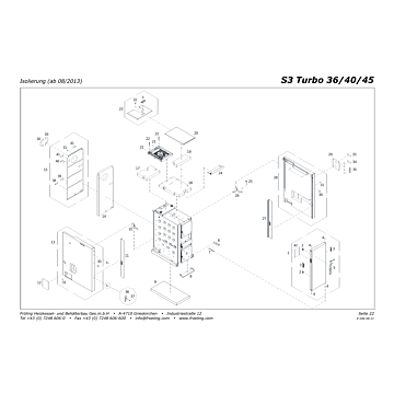Vue éclatée S3 Turbo 36-40-45 kW - Isolation (ab 08/2013) (s05b)