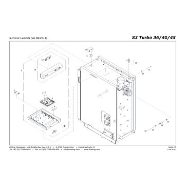 Vue éclatée S3 Turbo 36-40-45 kW - S-Tronic Lambda (ab 08/2013) (s06e)