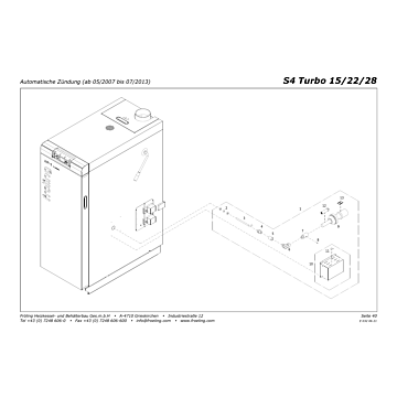 Vue éclatée S4 Turbo 15-22-28 kW - Allumage automatique (05/2007 à 07/2013) (s07a)