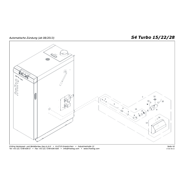 Vue éclatée S4 Turbo 15-22-28 kW - Allumage automatique (à partir de 08/2013) (s07b)