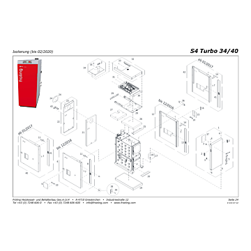Vue éclatée S4 Turbo 34-40 kW - Isolation (jusqu'à 02/2020) (s05a)
