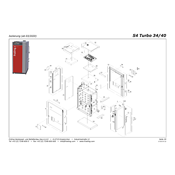 Vue éclatée S4 Turbo 34-40 kW - Isolation (à partir de 03/2020) (s05b)