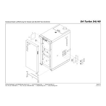 Vue éclatée S4 Turbo 34-40 kW - Kit remplacement guidage d'air (jusqu'à 03/2010) (s08)