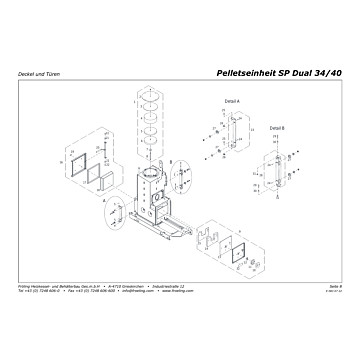 Vue éclatée SP Dual 34-40 kW - Couvercle et portes (s02)