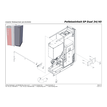 Vue éclatée SP Dual 34-40 kW - Accessoires unité pellets (à partir de 03/2020) (s08b)