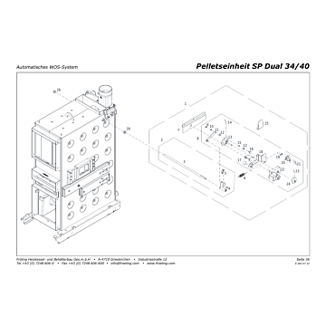 Vue éclatée SP Dual 34-40 kW - Système WOS automatique (s09)